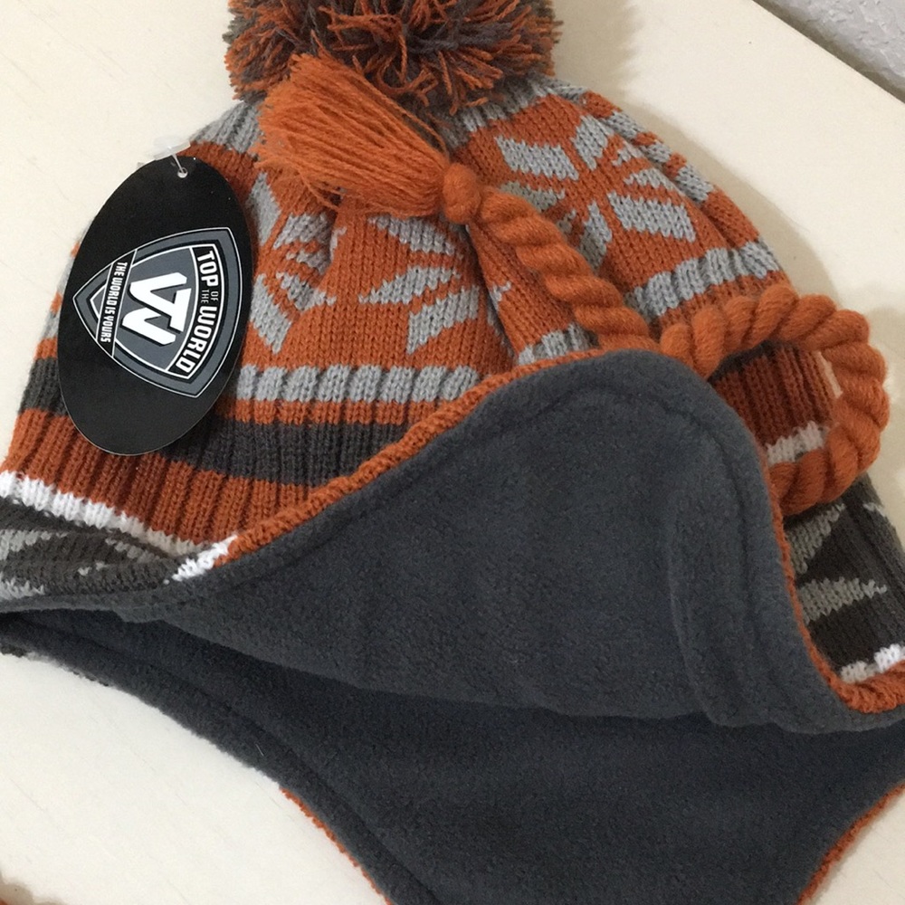 🆕 Longhorn fleece lined Pom Pom hat - Picture 5 of 7